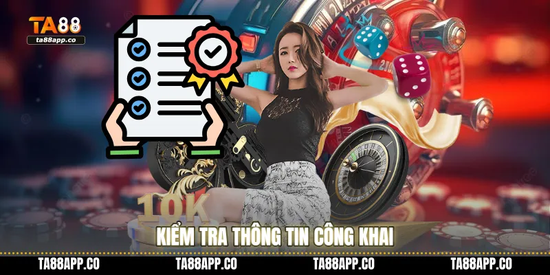 Kiểm tra thông tin công khai